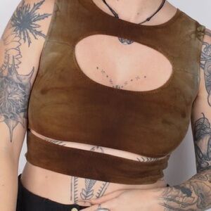 Hold Your Colour Fleece Crop Top